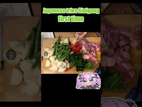 japanese tries sinigang soup... #vtuber #hayate #cooking thumbnail