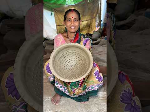 Amazing Eco-Friendly Clay Vegetable Washing Bowl Making #shorts thumbnail