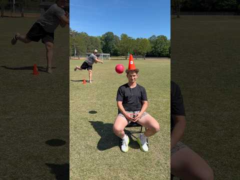 Trust your friend game😂 #sports #dodgeball #funny #trickshot thumbnail
