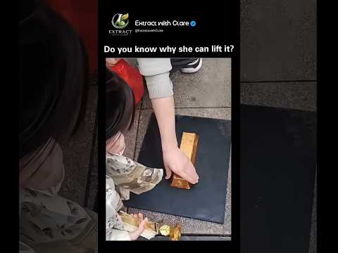 She Lifted a “Gold Bar” With One Finger… But Here’s the Hidden Trick! 🤯🥇 thumbnail