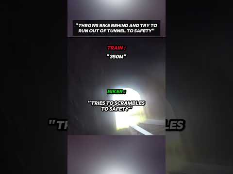 Biker Rushes Out as Train Approaches? thumbnail