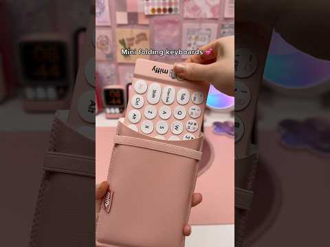 Mini folding keyboards 💕 | iPad accessories | desk setup thumbnail