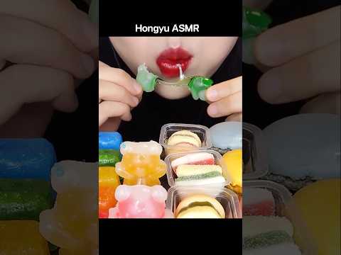 ASMR RAINBOW DESSERTS 무지개 닉클립 꿀젤리 해외 간식 먹방 FROZEN NIK-L-NIP #shorts #mukbang #먹방 #rainbow #hongyu thumbnail