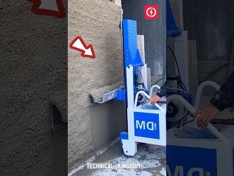 Automatic wall-plastering machine | Good tools and machinery Make work easy #shorts thumbnail