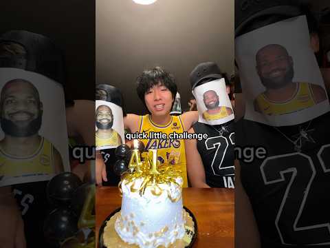 surviving lebron’s birthday challenge #short thumbnail
