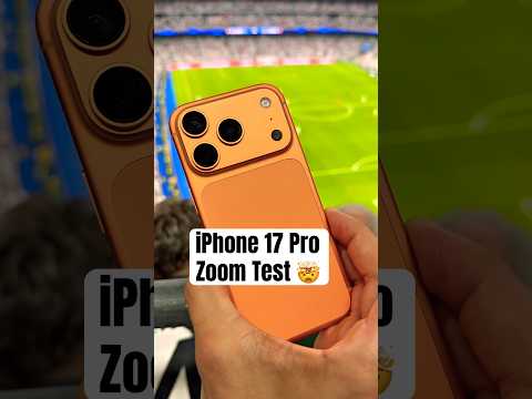 📱 iPhone 17 Pro Zoom Test en el Santiago Bernabéu ⚽🔥 (vs iPhone 14) #iPhone17Pro thumbnail