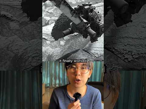 Mars rover stuck in its own drill hole thumbnail