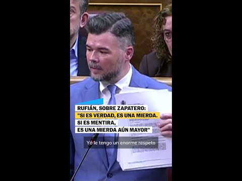 RUFÍAN, sobre ZAPATERO: "Si es verdad, es una MIERDA" #shorts thumbnail