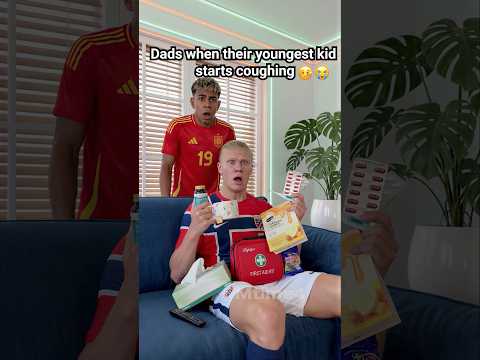 Dads When Their Youngest Kid Starts Coughing 🤒😭 #football #haaland #parody thumbnail
