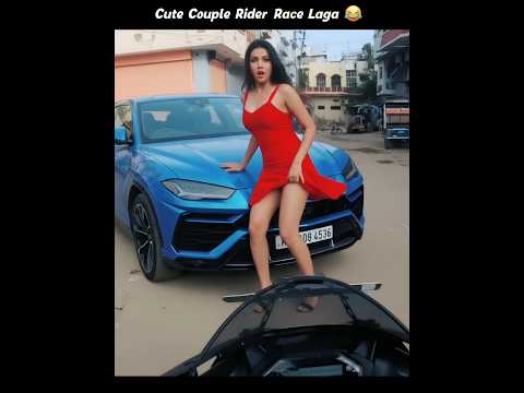 Crazy Couple Reaction 🤣 Funny Moment 😂 Without Helmet Chalan Kato thumbnail