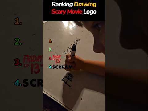 Ranking Drawing Horror Movie Logos #ranking #hyperlexia thumbnail