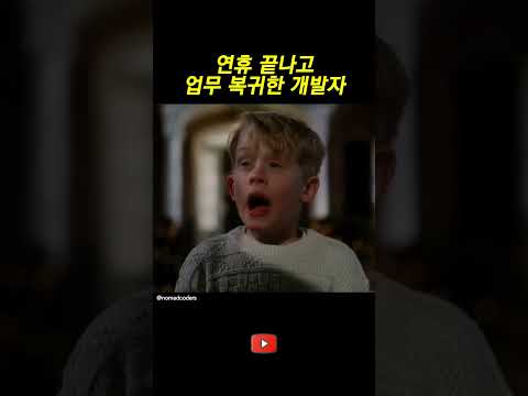 연휴 끝나고 복귀한 개발자 thumbnail