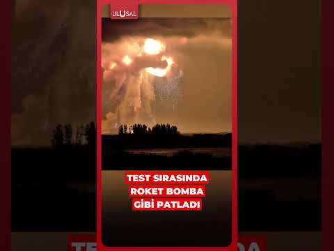 ABD'li bir özel şirketin roketi test sırasında bomba gibi patladı #shorts #abd #roket thumbnail