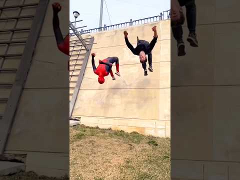 Spider-Man vs Parkour😱 #spiderman thumbnail