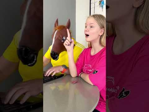 The horse is nervous. A big tongue laughs 😁 thumbnail