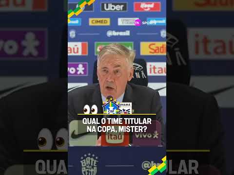 O ANCELOTTI NÃO QUER DAR SPOILER DO TIME TITULAR! 👀🇧🇷 #shorts thumbnail