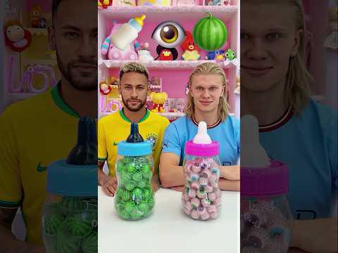 Real Bottle vs Jelly Bottle Candy 🍬💀 #football #haaland #parody thumbnail