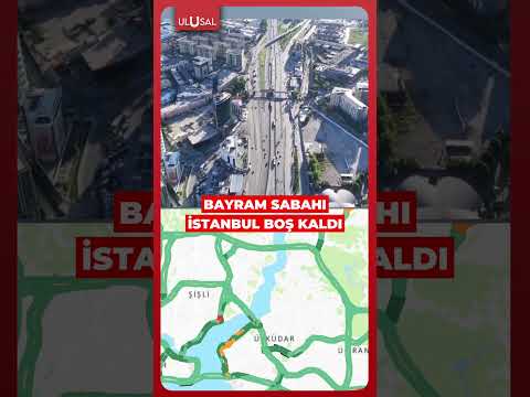 Kurban Bayramı sabahında İstanbul'da trafik yüzde 2 olarak ölçüldü #shorts #istanbul #trafik thumbnail