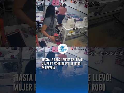 ¡Lady calculadora es captada en cámara robando un objeto de una heladería! #shorts thumbnail