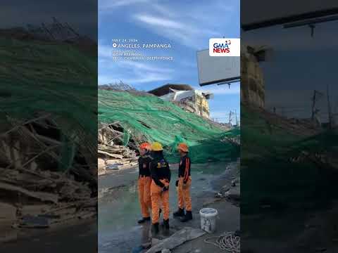 Ginagawang gusali sa Brgy. Balibago, Angeles, Pampanga, gumuho | GMA News thumbnail