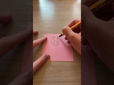 How to draw pig?very easy❤️#tutorial thumbnail