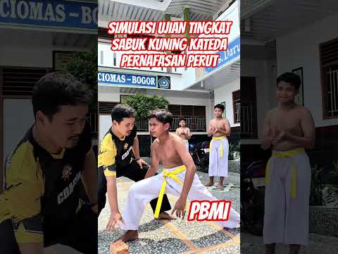 SIMULASI UJIAN PERNAFASAN PERUT BATA MERAH TINGKAT SABUK KUNING KATEDA #kateda #martialarts #shorts thumbnail