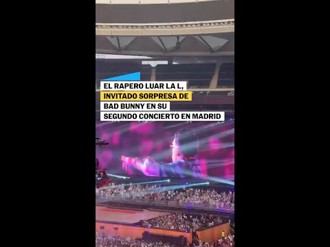 Los Javis y el rapero Luar La L, invitados de Bad Bunny en el segundo concierto en Madrid #shorts thumbnail