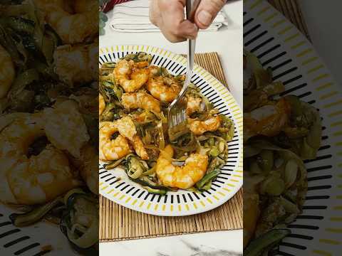 Espaguetis de calabacín con langostinos thumbnail