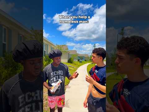 When you help a homeless man 😂 thumbnail