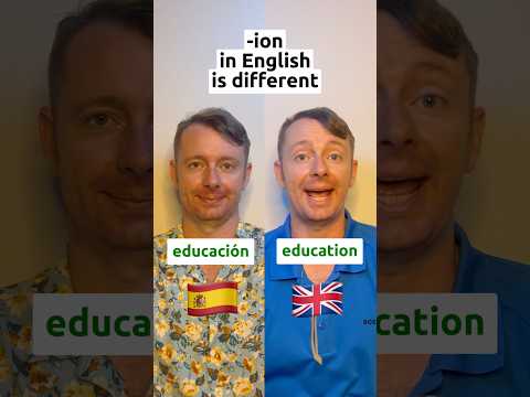"ION" endings in English vs Spanish #English speaking thumbnail