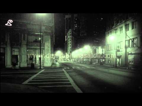 Matte Painting / Compositing: snowy city in winter at night, loopable background thumbnail