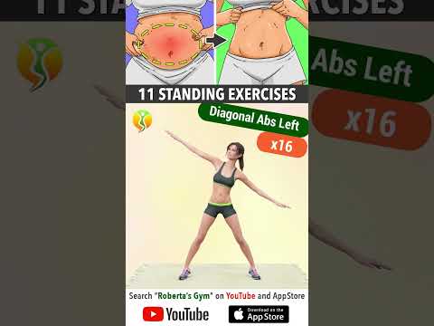 11 #standingexercises - #bellyfatburner (2 rounds) @RobertasGym  #weightloss #homeworkout #fitness thumbnail