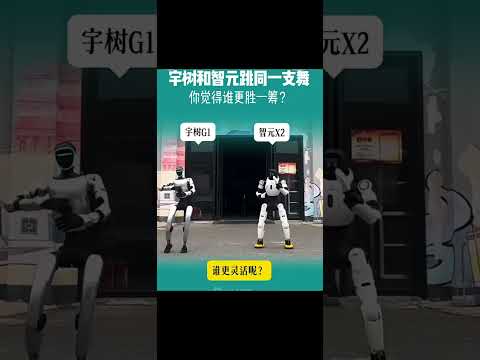 两个机器人跳大展宏图?，你觉得谁更胜一筹？??? #机器人 #kungfu #robot thumbnail