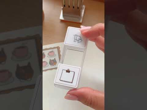 Cutest Japanese Stamp: Hancoco Slide Stamp and Eric Date Stamp! #stationery thumbnail