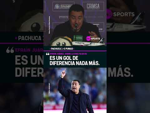 EFRAÍN JUÁREZ: "ES UN GOL DE DIFERENCIA NADA MÁS" | PACHUCA 1-0 PUMAS #Shorts thumbnail