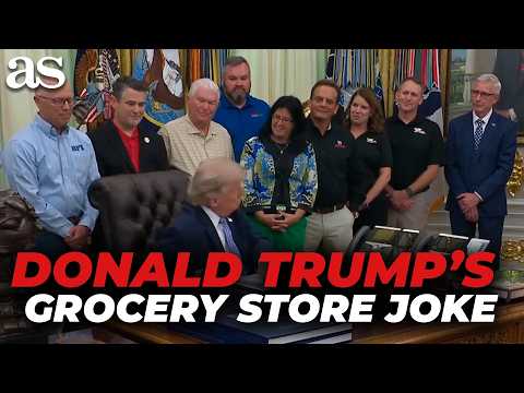 TRUMP'S grocery store JOKE goes VIRAL after hilarious name comment thumbnail