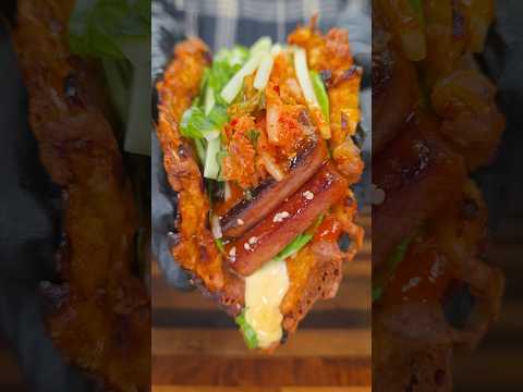 Seoul Style Kimchi Stuffed Corn Coiled Crunch Burrito!🌯 #shorts #burrito #kimchi #cornrecipe thumbnail