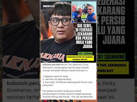 KETUA JAKMANIA KESAL KARENA PERSIB SELALU JUARA LIGA. NAMANYA JUGA REZEKI BG ?✌? thumbnail