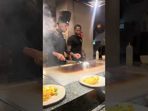 At this point it’s more than cooking… it’s entertainment 🔥#hibachi #teppanyaki #eggtrick thumbnail