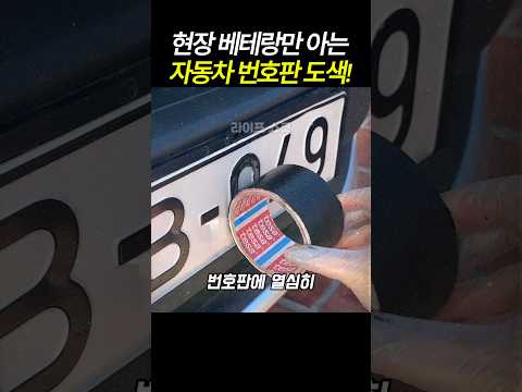현장 베테랑만 아는 자동차 번호판 도색!! #공구 #수리팁 #생활꿀팁 thumbnail