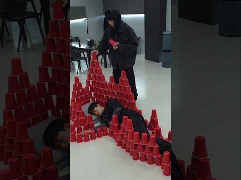 Cup tower prank #beatbox #tiktok thumbnail