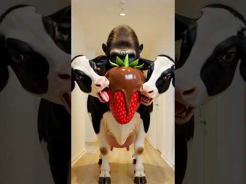 Marvelous Dancing Polish Cow monkey gorilla strawberry asmr cow dance animal funny video thumbnail