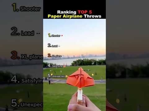 Ranking TOP 5 Paper Airplane Throws 😭😭 #usa thumbnail