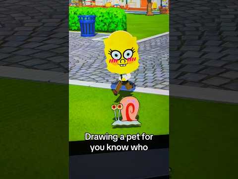 Drawing Gary for SpongeBob #tomodachilife thumbnail