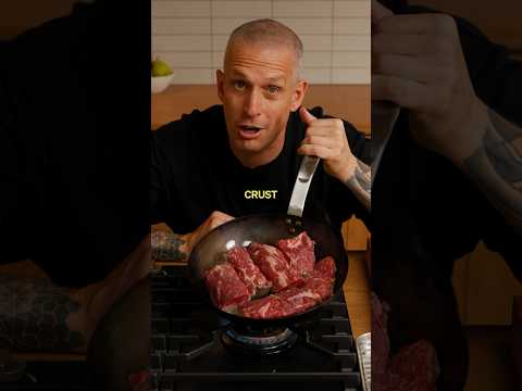 Want a bit of crust? stop overcrowding your pan. 🥩✌️ thumbnail