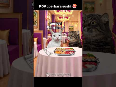 sushi pake shod 🍣 #komedi #lucu #memes #cat #kucinglucu thumbnail
