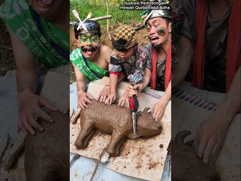 Ilustrasi Pemotongan Hewan Qurban idul Adha Sapi Terbuat Dari Tanah Part 3 thumbnail