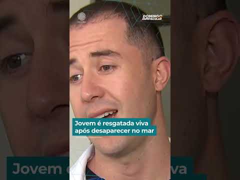 Jovem é resgatada viva após desaparecer no mar | #DomingoEspetacular #shorts thumbnail