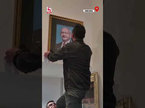 Kılıçdaroğlu’nun indirilen fotoğrafı yeniden asıldı! CHP Genel Merkezi’nde kritik anlar! #shorts thumbnail