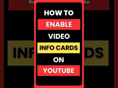 How to Enable Video Info Cards on Youtube | #youtube #howto #tutorial thumbnail